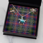 Sea Turtle Necklace To My Beautiful Soulmate Necklace In Your Eyes I Have Found My Home Clan MacLennan Tartan Blue Turtle Necklace