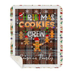 Personalized Gift Tartan Plaid Blanket Clan Cameron Of Erracht Weathered With Christmas Cookie Baking Crew Christmas Gift Sherpa Blanket, tartan sherpa blanket,buffalo plaid sherpa blanket,christmas sherpa blanket,Christmas Throw Blanket,green plaid sherpa blanket,green sherpa blanket