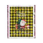Personalized Gift Tartan Plaid Blanket Clan MacLeod of Lewis Modern With Funny Santa Snowman Reindeer Merry Christmas Fleece Blanket, Home Living Room, Plaid Blanket, Tartan Blanket, Scottish Blanket, Buffalo fleece blanket, Christmas Blanket