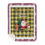 Personalized Gift Tartan Plaid Blanket Clan Barclay Dress With Funny Santa Snowman Reindeer Merry Christmas Gift Sherpa Blanket, blue plaid sherpa blanket,blue tartan sherpa blanket,Buchan,buffalo plaid sherpa blanket,christmas sherpa blanket,Christmas Throw Blanket