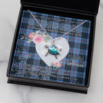 Sea Turtle Necklace Gift for My Beautiful Girlfriend Valentines Necklace Clan MacKie Ancient Tartan Blue Turtle Necklace