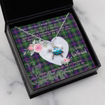 Sea Turtle Necklace Gift for My Beautiful Girlfriend Valentines Necklace Clan Malcolm Tartan Blue Turtle Necklace