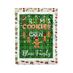 Personalized Gift Tartan Plaid Blanket Clan Blane With Christmas Cookie Baking Crew Christmas Gift Blanket, Plaid Blanket, Christmas Fleece Blanket, Christmas Blanket, Tartan Blanket, Scottish Blanket, Scotland Blanket, Family Name Blanket, Custom Blanket, Personalized Blanket