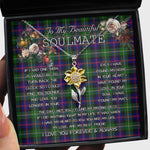 To My Beautiful Soulmate Sunflower Necklace In Your Eyes I Have Found My Home Clan Malcolm Tartan Jewelry For Girlfriend