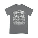 Vintage Born In August 1971 Man Myth Legend 49 Years Old Birthday Shirt mens vintage 1971 t shirt - Scotstee Shop