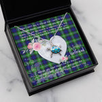 Sea Turtle Necklace Gift for My Beautiful Girlfriend Valentines Necklace Clan Bannerman Tartan Blue Turtle Necklace