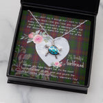 Sea Turtle Necklace Gift for My Beautiful Girlfriend Valentines Necklace Clan Cairns Hunting Tartan Blue Turtle Necklace