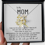 Cross Dancing Necklace - Mom Necklace Gift - To My Mom Necklace - Thank You For Giving Me The Best Things In Life