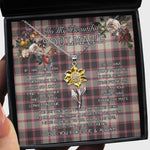 To My Beautiful Soulmate Sunflower Necklace In Your Eyes I Have Found My Home Clan MacPherson Hunting Ancient Tartan Jewelry For Girlfriend