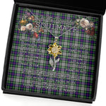 To My Beautiful Soulmate Sunflower Necklace In Your Eyes I Have Found My Home Clan Davidson of Tulloch Dress Tartan Jewelry For Girlfriend, Tartan Sunflower Pendant Necklace, Scottish Tartan Jewelry, valentine necklace, necklace girlfriend, necklace for wife, cute necklaces for girlfriend, jewelry for girlfriend, to my soulmate necklace, to my future wife necklace