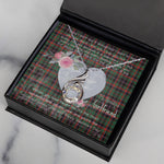 Rising Phoenix Necklace - Valentine Necklace Clan Cumming Hunting Ancient Tartan Gift for Girlfriend, Gift for My Wife Rising Phoenix Necklace