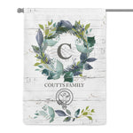 Scotstee Shop - Personal Name Monogram Clan Coutts Tartan Garden Flag Family Name Scottish