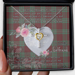 Gift For My Beautiful Girlfriend Necklace Valentine Necklace Clan MacGregor Hunting Ancient Tartan Cross Dancing Necklace Scottish Tartan Jewelry