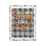 Personalized Gift Tartan Plaid Blanket Clan Sandilands Grey With Christmas Cookie Baking Crew Christmas Gift Blanket, Plaid Blanket, Christmas Fleece Blanket, Christmas Blanket, Tartan Blanket, Scottish Blanket, Scotland Blanket, Family Name Blanket, Custom Blanket, Personalized Blanket