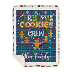 Personalized Gift Tartan Plaid Blanket Clan Glen With Christmas Cookie Baking Crew Christmas Gift Sherpa Blanket, tartan sherpa blanket,buffalo plaid sherpa blanket,christmas sherpa blanket,Christmas Throw Blanket,green plaid sherpa blanket,green sherpa blanket