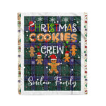 Personalized Gift Tartan Plaid Blanket Clan Sinclair Modern With Christmas Cookie Baking Crew Christmas Gift Blanket, Plaid Blanket, Christmas Fleece Blanket, Christmas Blanket, Tartan Blanket, Scottish Blanket, Scotland Blanket, Family Name Blanket, Custom Blanket, Personalized Blanket