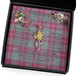 To My Beautiful Soulmate Sunflower Necklace In Your Eyes I Have Found My Home Clan Crawford Ancient Tartan Jewelry For Girlfriend, Tartan Sunflower Pendant Necklace, Scottish Tartan Jewelry, valentine necklace, necklace girlfriend, necklace for wife, cute necklaces for girlfriend, jewelry for girlfriend, to my soulmate necklace, to my future wife necklace
