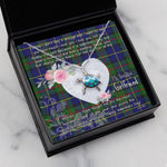 Sea Turtle Necklace Gift for My Beautiful Girlfriend Valentines Necklace Clan MacLeod Tartan Blue Turtle Necklace