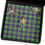 To My Beautiful Soulmate Sunflower Necklace In Your Eyes I Have Found My Home Clan Colville Tartan Jewelry For Girlfriend, Tartan Sunflower Pendant Necklace, Scottish Tartan Jewelry, valentine necklace, necklace girlfriend, necklace for wife, cute necklaces for girlfriend, jewelry for girlfriend, to my soulmate necklace, to my future wife necklace