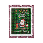 Personalized Gift Tartan Plaid Blanket Clan Kincaid With Funny Santa Snowman Reindeer Merry Christmas Fleece Blanket, Home Living Room, Plaid Blanket, Tartan Blanket, Scottish Blanket, Buffalo fleece blanket, Christmas Blanket