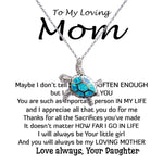 Opal Turtle Necklace - To My Loving Mom - Important Person In My Life Mother's Day Gift From Daughter Necklace
