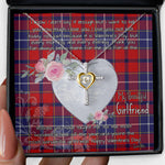 Gift For My Beautiful Girlfriend Necklace Valentine Necklace Clan Wishart Tartan Cross Dancing Necklace Scottish Tartan Jewelry