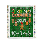 Fleece Blanket - Personalized Gift Tartan Plaid Blanket Clan Mar Hunting With Christmas Cookie Baking Crew Christmas Gift Fleece Blanket