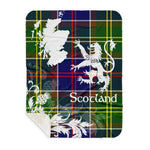 Sherpa Blanket - Tartan Blanket Thistle and Lion Scottish Clan Whitelaw Modern Plaid Blanket, plaid sherpa blanket queen,purple sherpa blanket,queen sherpa blanket,queen size sherpa blanket,red sherpa blanket,scottish tartan blankets,sherpa blanket,sherpa christmas blanket