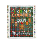 Personalized Gift Tartan Plaid Blanket Clan Bisset Pattern With Christmas Cookie Baking Crew Christmas Gift Blanket, Plaid Blanket, Christmas Fleece Blanket, Christmas Blanket, Tartan Blanket, Scottish Blanket, Scotland Blanket, Family Name Blanket, Custom Blanket, Personalized Blanket