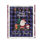 Personalized Gift Tartan Plaid Blanket Clan Dunlop With Funny Santa Snowman Reindeer Merry Christmas Fleece Blanket, Home Living Room, Plaid Blanket, Tartan Blanket, Scottish Blanket, Buffalo fleece blanket, Christmas Blanket
