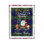Personalized Gift Tartan Plaid Blanket Clan Newman With Funny Santa Snowman Reindeer Merry Christmas Fleece Blanket, Home Living Room, Plaid Blanket, Tartan Blanket, Scottish Blanket, Buffalo fleece blanket, Christmas Blanket