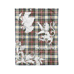 Scotstee Shop Tartan Plaid Fleece Blankets Thistle and Lion Scottish Clan Stewart Dress Ancient Plaid Blanket