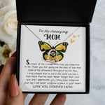 Love Dancing Necklace - Mom Necklace Gift - To My Amazing Mom - From Son - Beautiful Gift Set Mom Necklace