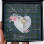 Gift For My Beautiful Girlfriend Necklace Valentine Necklace Clan Broun Modern Tartan Cross Dancing Necklace Scottish Tartan Jewelry