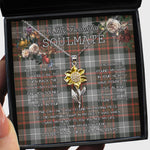 To My Beautiful Soulmate Sunflower Necklace In Your Eyes I Have Found My Home Clan MacRae Weathered Tartan Jewelry For Girlfriend
