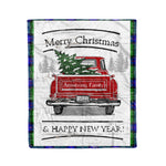 Tartan Blanket Vintage Red Truck with Christmas Tree Family Scottish Clan Armstrong Hunting plaid blanket, red plaid blanket, buffalo plaid blanket, green plaid blanket, plaid fleece blanket, blue plaid blanket, red tartan blanket, tartan plaid blanket, black and white plaid blanket, , christmas plaid blanket, orange plaid blanket, tartan plaid throw blanket, pink plaid blanket, brown plaid blanket, buffalo check blanket