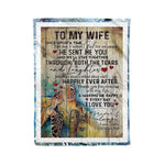 Scotstee Shop - Personalized Gift Wife Art To My Wife He Sent Me You Gifts Fleece Blanket