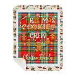 Personalized Gift Tartan Plaid Blanket Clan Chattan Modern With Christmas Cookie Baking Crew Christmas Gift Sherpa Blanket, tartan sherpa blanket,buffalo plaid sherpa blanket,christmas sherpa blanket,Christmas Throw Blanket,green plaid sherpa blanket,green sherpa blanket