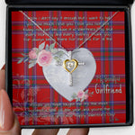 Gift For My Beautiful Girlfriend Necklace Valentine Necklace Clan Inverness Tartan Cross Dancing Necklace Scottish Tartan Jewelry