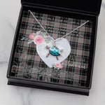 Sea Turtle Necklace Gift for My Beautiful Girlfriend Valentines Necklace Clan Moffat Tartan Blue Turtle Necklace