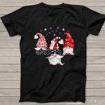 Scotstee Shop - 4th Of July Patriotic Gnomes Funny Cute American USA Flag 4th Of July Shirt