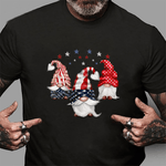Scotstee Shop - 4th Of July Patriotic Gnomes Funny Cute American USA Flag 4th Of July Shirt