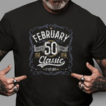 Scotstee Shop - 50 Year Old Gift Vintage Classic Since 1971 50th Ferbruary Birthday Shirt For 50th Birthday Shirt
