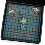 To My Beautiful Soulmate Sunflower Necklace In Your Eyes I Have Found My Home Clan Campbell Of Cawdor Ancient Tartan Jewelry For Girlfriend, Tartan Sunflower Pendant Necklace, Scottish Tartan Jewelry, valentine necklace, necklace girlfriend, necklace for wife, cute necklaces for girlfriend, jewelry for girlfriend, to my soulmate necklace, to my future wife necklace