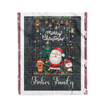 Personalized Gift Tartan Plaid Blanket Clan Forbes of Druinnor With Funny Santa Snowman Reindeer Merry Christmas Fleece Blanket, Home Living Room, Plaid Blanket, Tartan Blanket, Scottish Blanket, Buffalo fleece blanket, Christmas Blanket