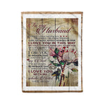 Scotstee Shop - Fleece Blanket - Cute Letter To Husband Lovely Father Day Gift Fleece Blanket