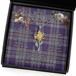 To My Beautiful Soulmate Sunflower Necklace In Your Eyes I Have Found My Home Clan RCAF Tartan Jewelry For Girlfriend, Tartan Sunflower Pendant Necklace, Scottish Tartan Jewelry, valentine necklace, necklace girlfriend, necklace for wife, cute necklaces for girlfriend, jewelry for girlfriend, to my soulmate necklace, to my future wife necklace