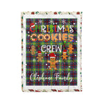 Personalized Gift Tartan Plaid Blanket Clan Clephane With Christmas Cookie Baking Crew Christmas Gift Blanket, Plaid Blanket, Christmas Fleece Blanket, Christmas Blanket, Tartan Blanket, Scottish Blanket, Scotland Blanket, Family Name Blanket, Custom Blanket, Personalized Blanket