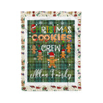 Personalized Gift Tartan Plaid Blanket Clan Allan With Christmas Cookie Baking Crew Christmas Gift Blanket, Plaid Blanket, Christmas Fleece Blanket, Christmas Blanket, Tartan Blanket, Scottish Blanket, Scotland Blanket, Family Name Blanket, Custom Blanket, Personalized Blanket