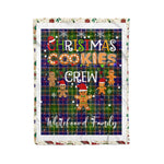 Personalized Gift Tartan Plaid Blanket Clan Whitefoord With Christmas Cookie Baking Crew Christmas Gift Blanket, Plaid Blanket, Christmas Fleece Blanket, Christmas Blanket, Tartan Blanket, Scottish Blanket, Scotland Blanket, Family Name Blanket, Custom Blanket, Personalized Blanket